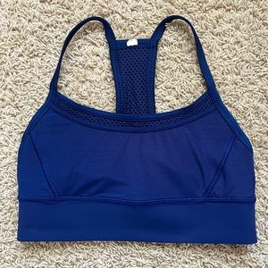 Lululemon Fit Physique Navy blue sports bra, size 6.